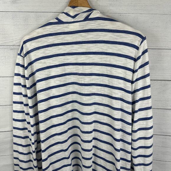 Soma Womens size XXL Slub Terry Open Front Zen Striped Waterfall Cardigan - Picture 7 of 9